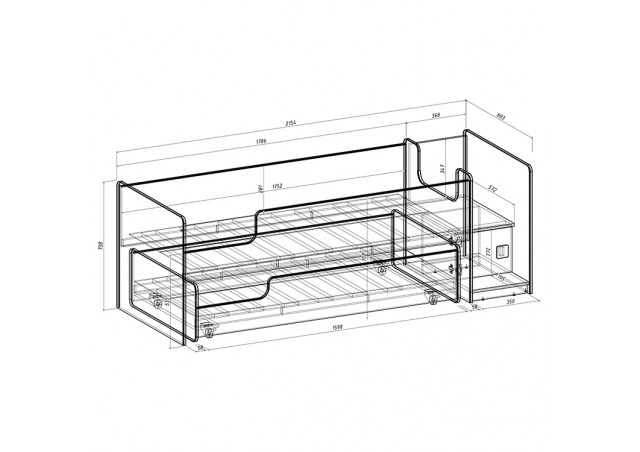Детская выкатная кровать Легенда К302.41 в Сергиевом Посаде